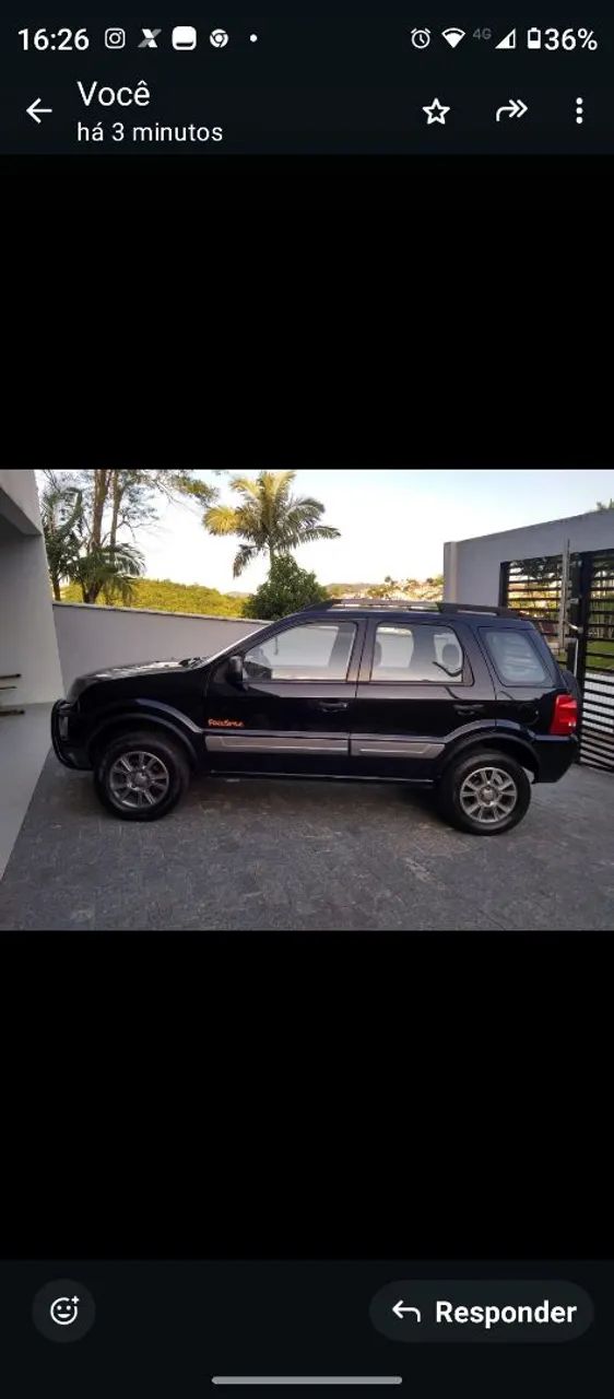 Ford Ecosport Freestyle XLT, modelo 2012, cor preta, ótimo estado. - Foto 2