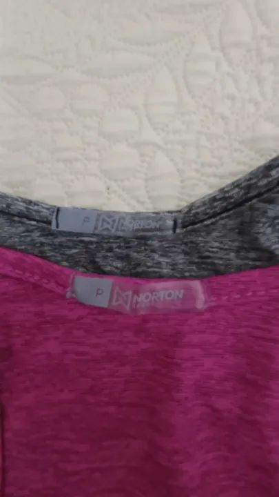 Camisetas academia P  Cinza e Rosa - Foto 3