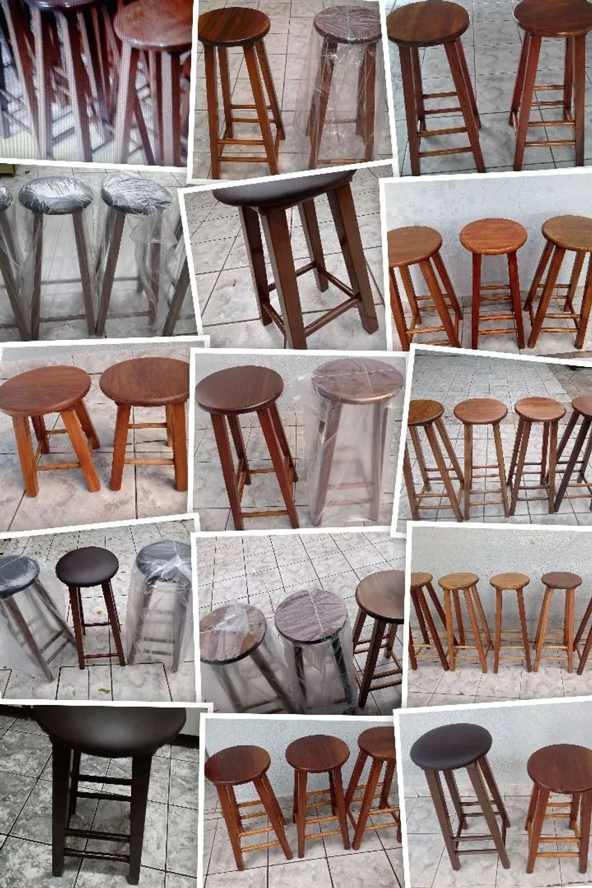Banquetas de Madeira de lei  - Foto 2