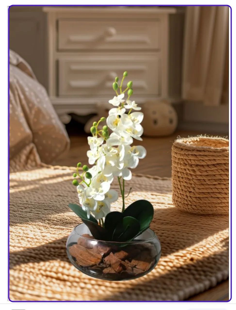 Desfrute de Uma Casa Bonita Com Essas Orquídeas Brancas Permanentes em Um Lindo Decorativo - Foto 5