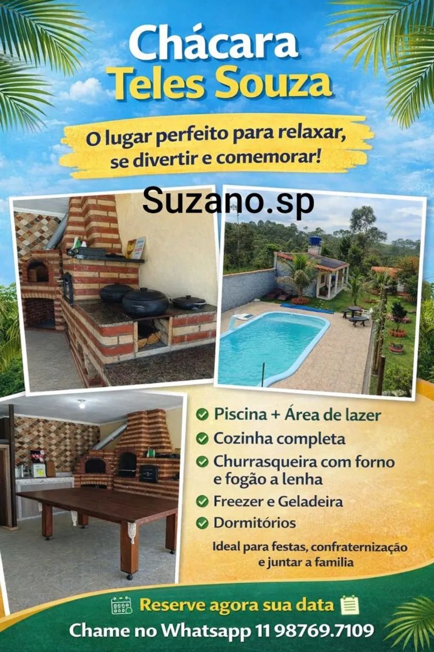 Chácara pra temporada em Suzano 