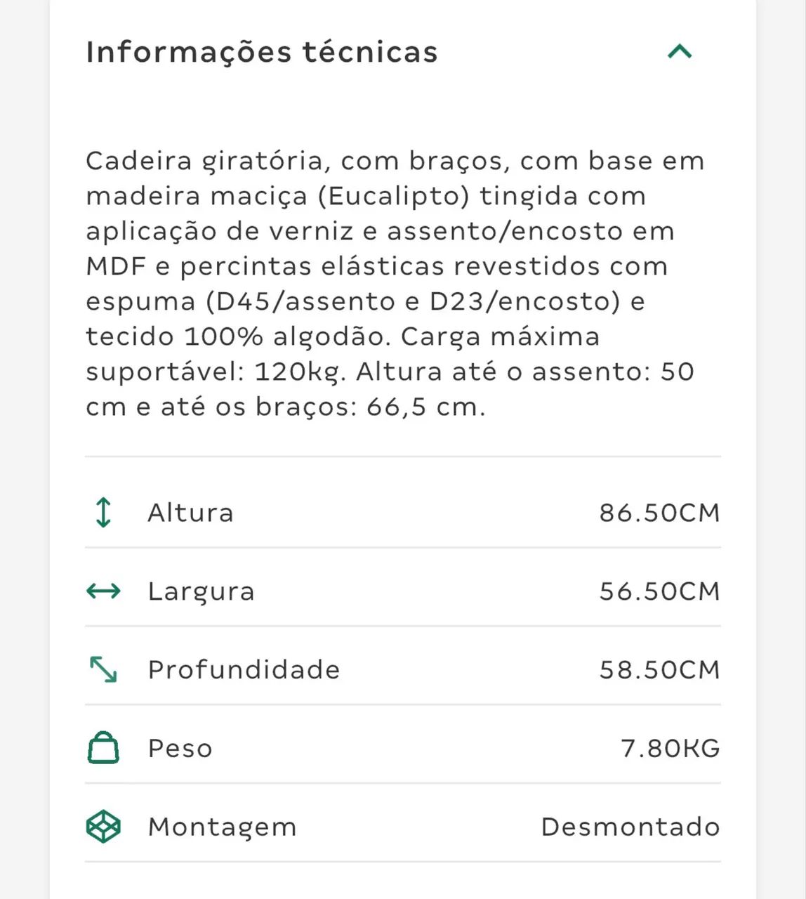 Cadeira Tokstok giratória com pés de madeira - Foto 3