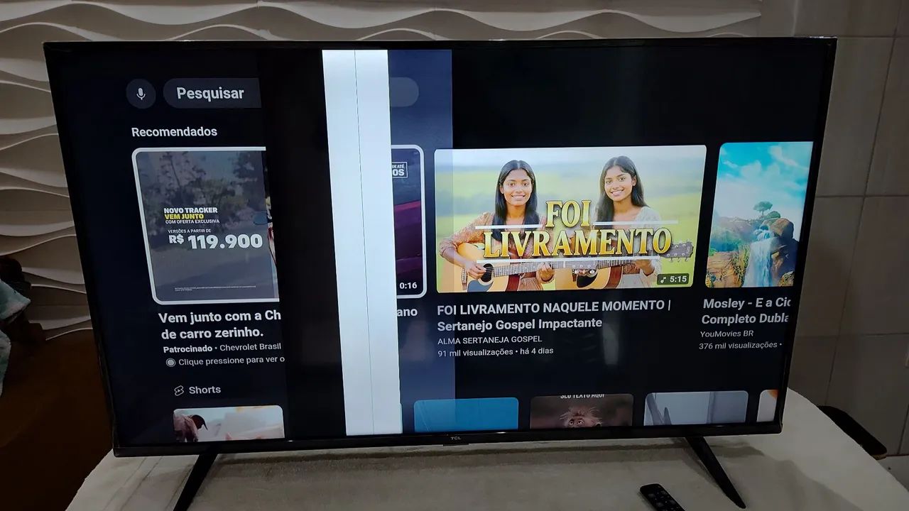 Tv TCL 50 polegadas com problema só funciona metade da tela  - Foto 5