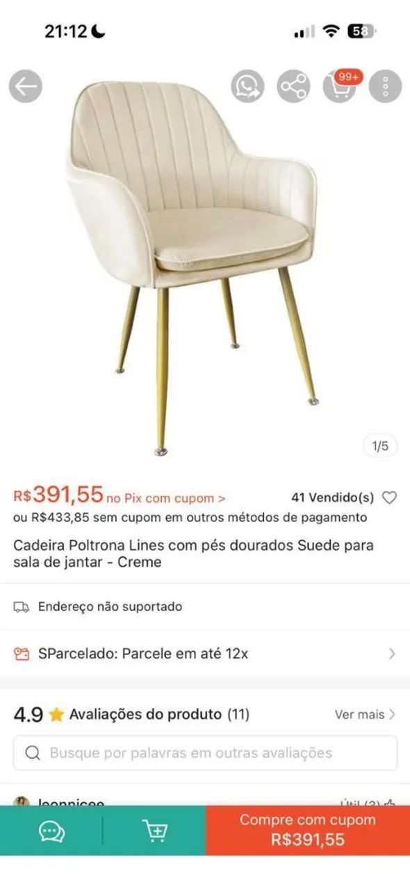 Cadeira poltrona  - Foto 3
