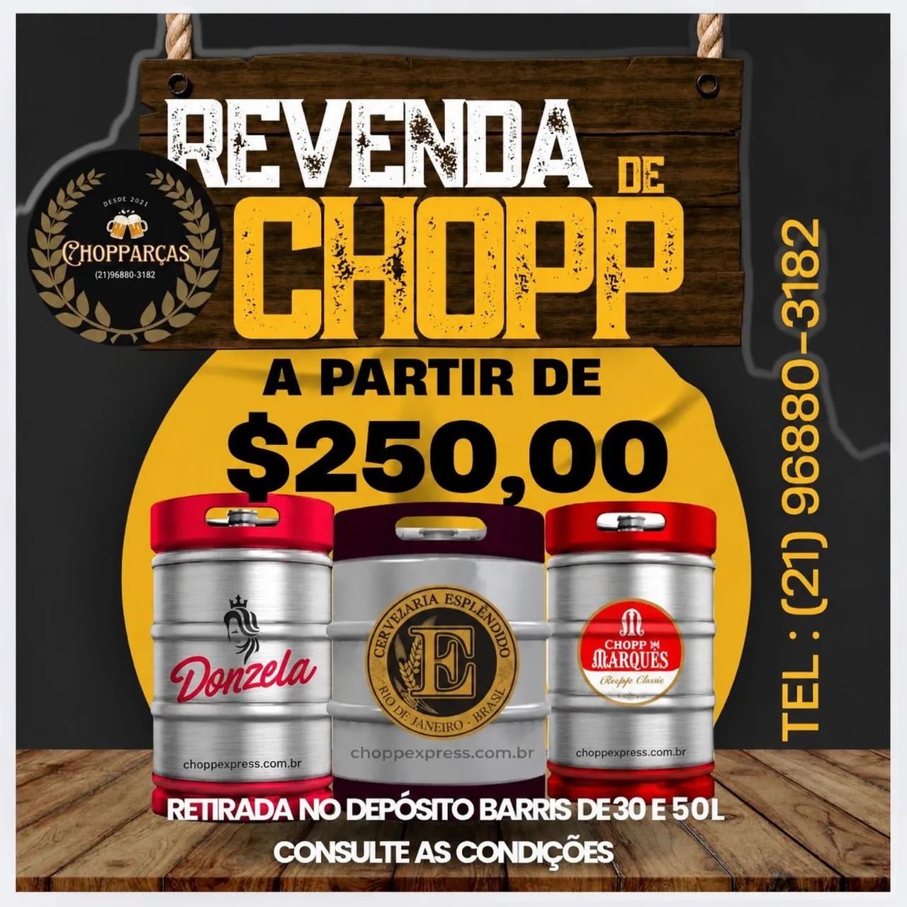 Distribuidora de Chopp Donzela, Marques Pilsen e Explendido de Vinho Barris