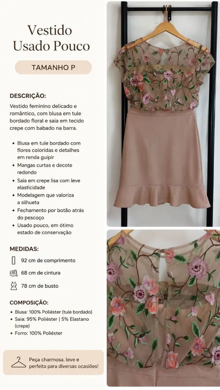 Brecho Reuse Vestido Renda festa
