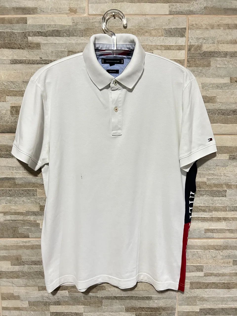 Camisa polo branca Tommy Hilfiger M
