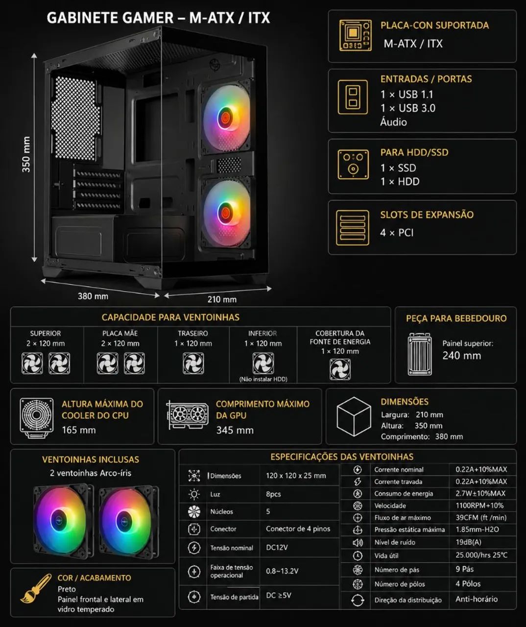 Gabinete gamer 