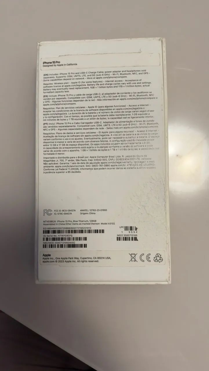 iPhone 15 Pro 128 GB Azul - Original - Foto 2