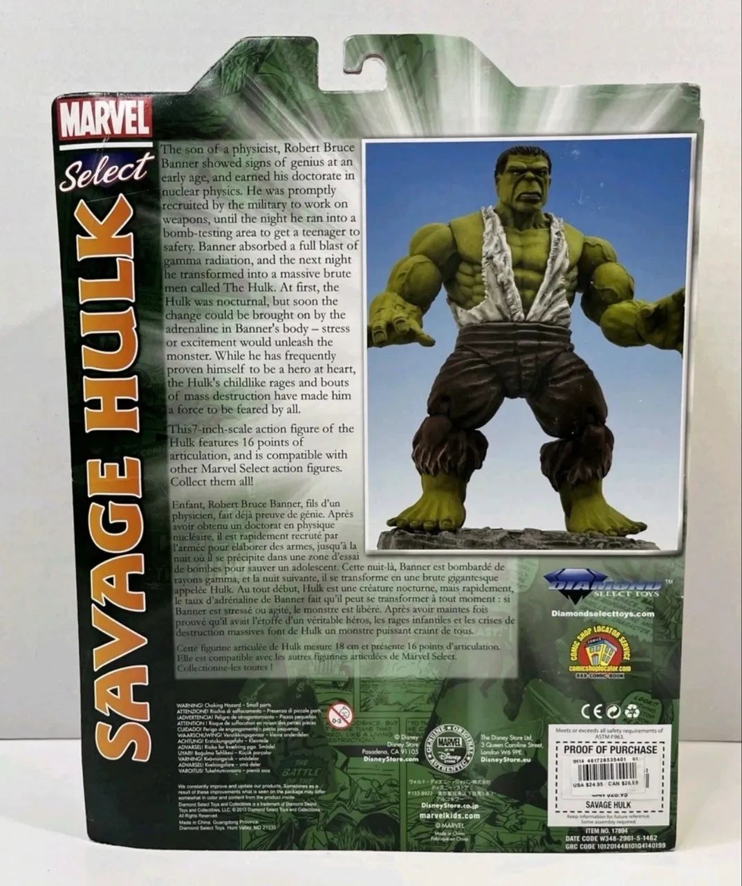 Marvel select Hulk selvagem diamond select Toys - Foto 2