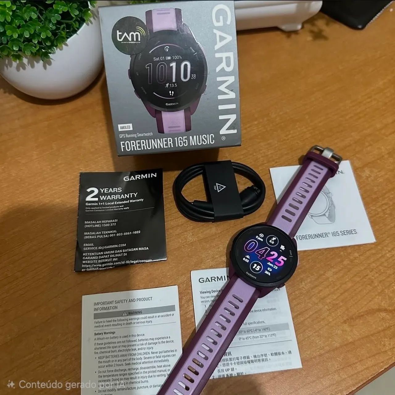 Garmin Forerunner 165 Music Violeta  - Foto 2