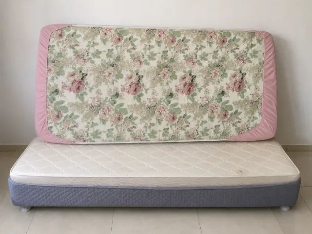 Cama box COM colchão solteiro 