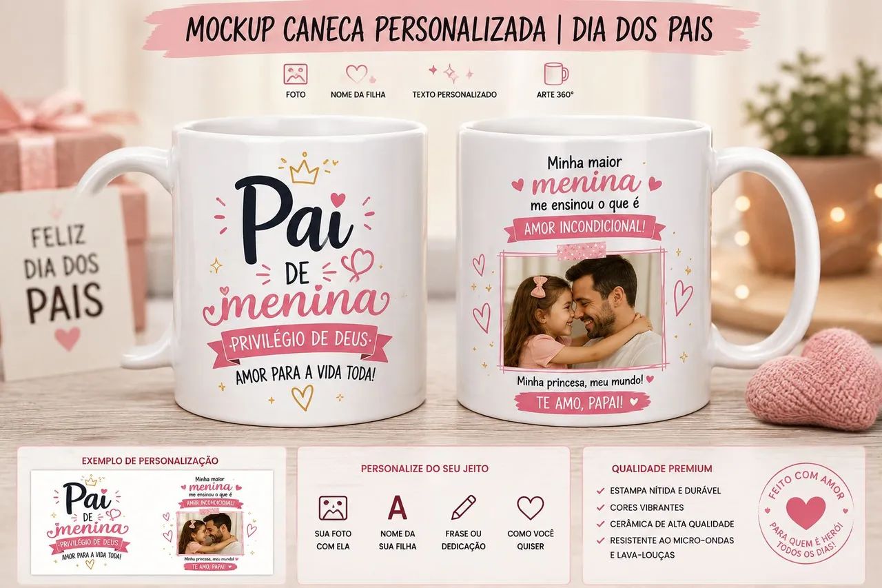 Caneca personalizada dia dos pais 