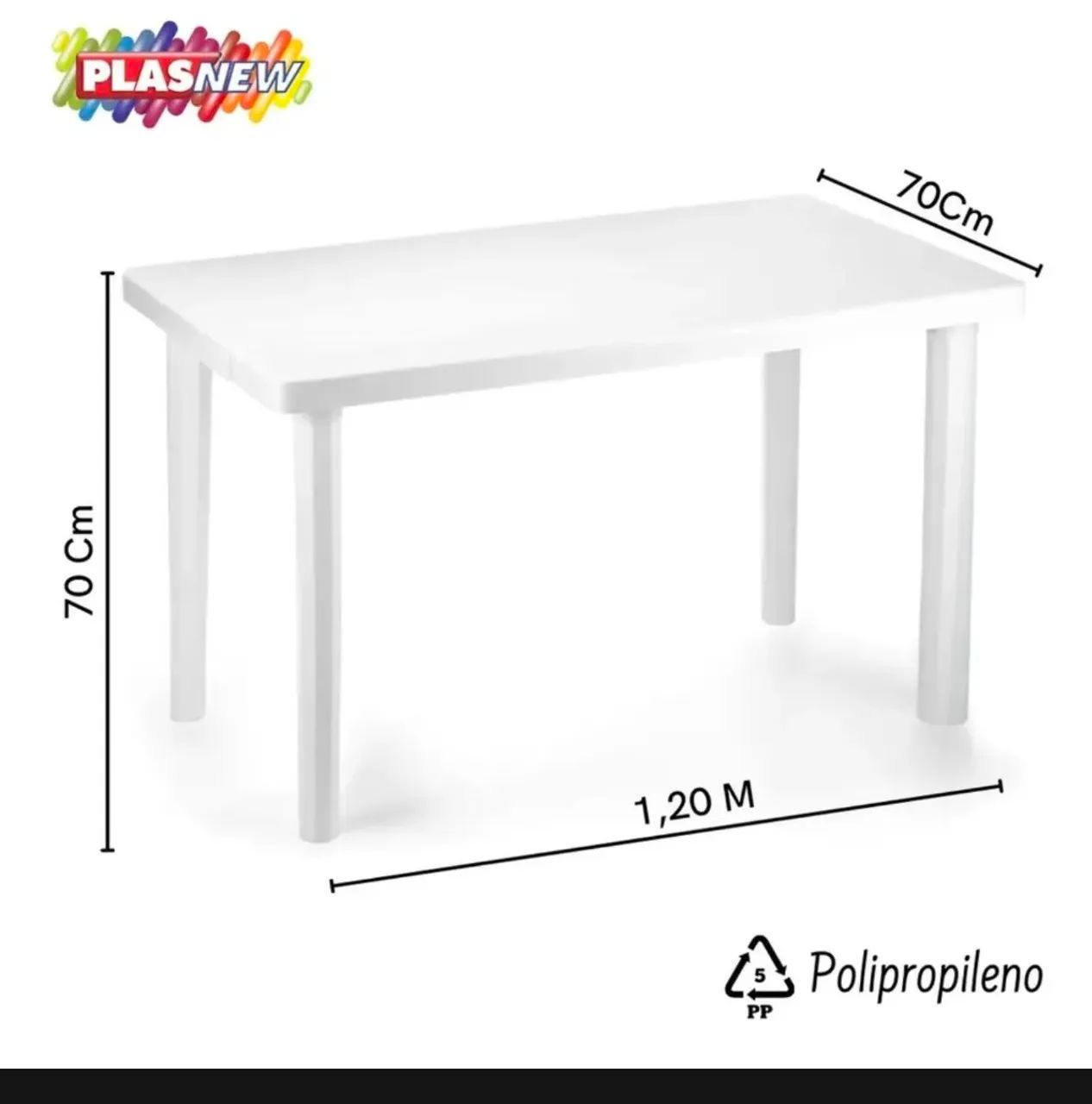MESA DE PLÁSTICO C/4 CADEIRAS