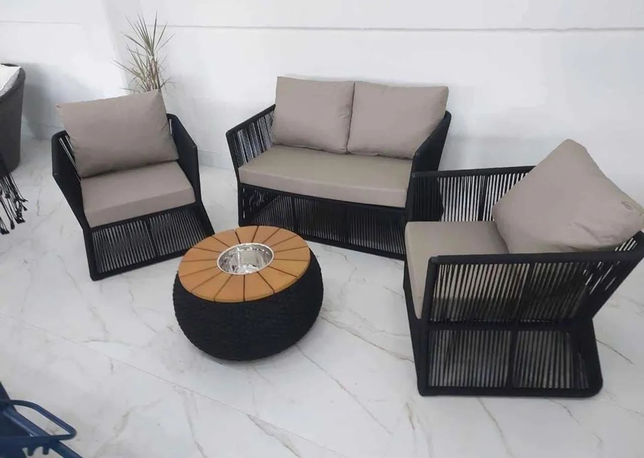 Conjunto de sófa em corda náutica  - Foto 4