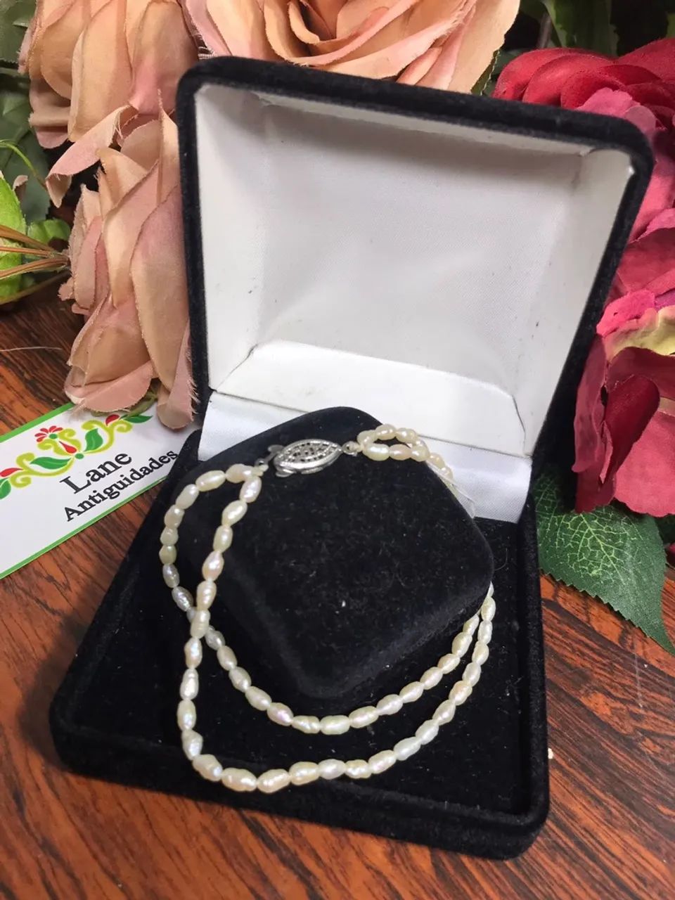 Pulseira de Pérolas Grão de Arroz 