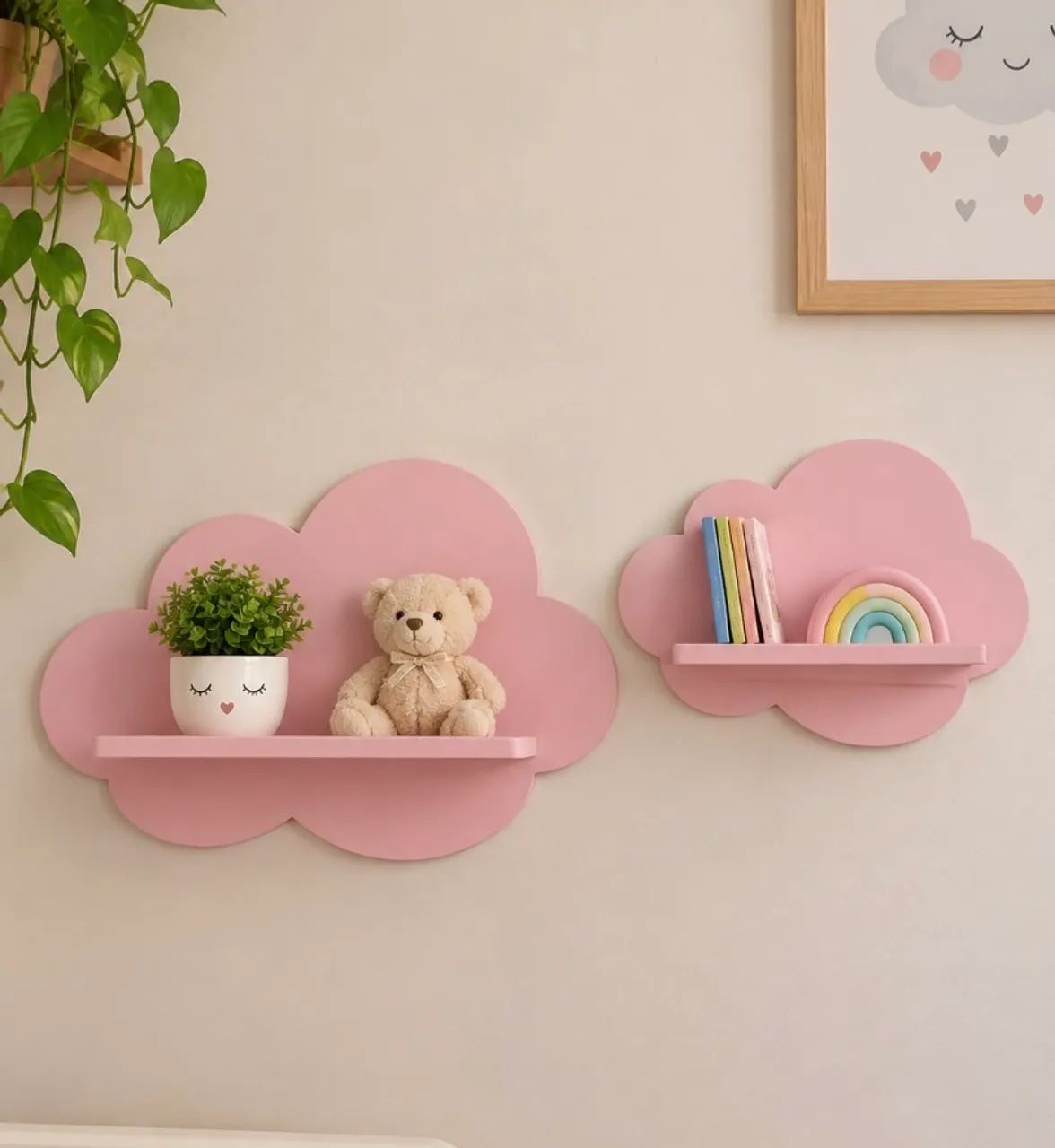 Prateleira Nuvens quarto menina 