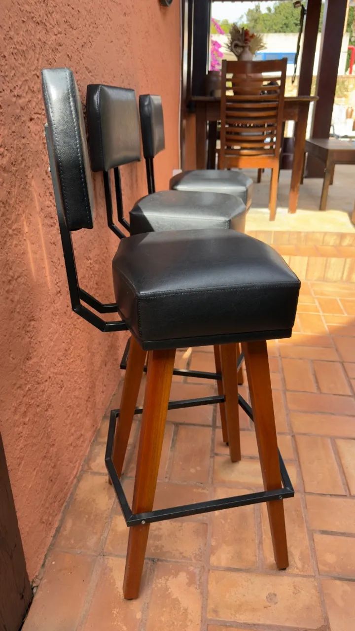 Kit com 3 banquetas altas  - Foto 5