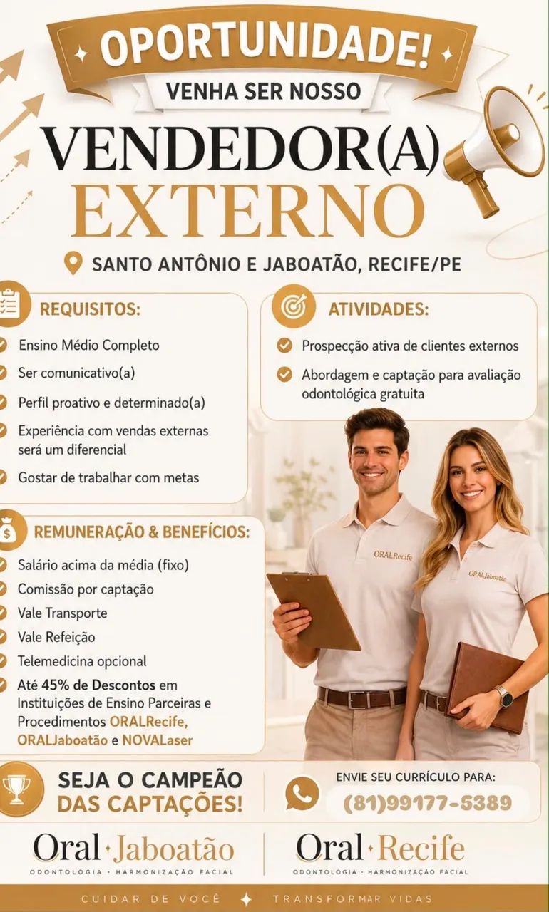 VAGA PARA VENDEDOR EXTERNO