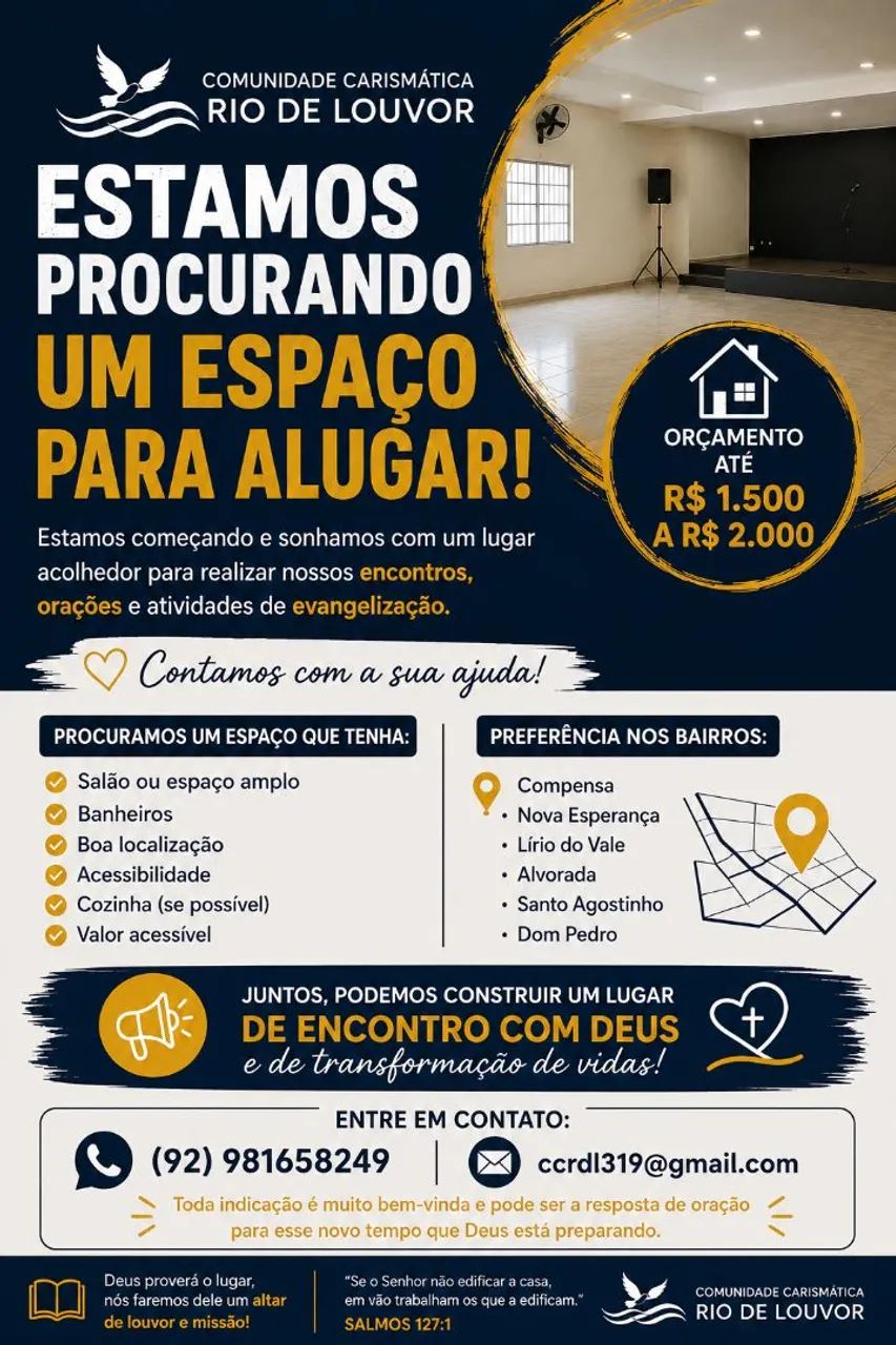 Procuramos um espaço 