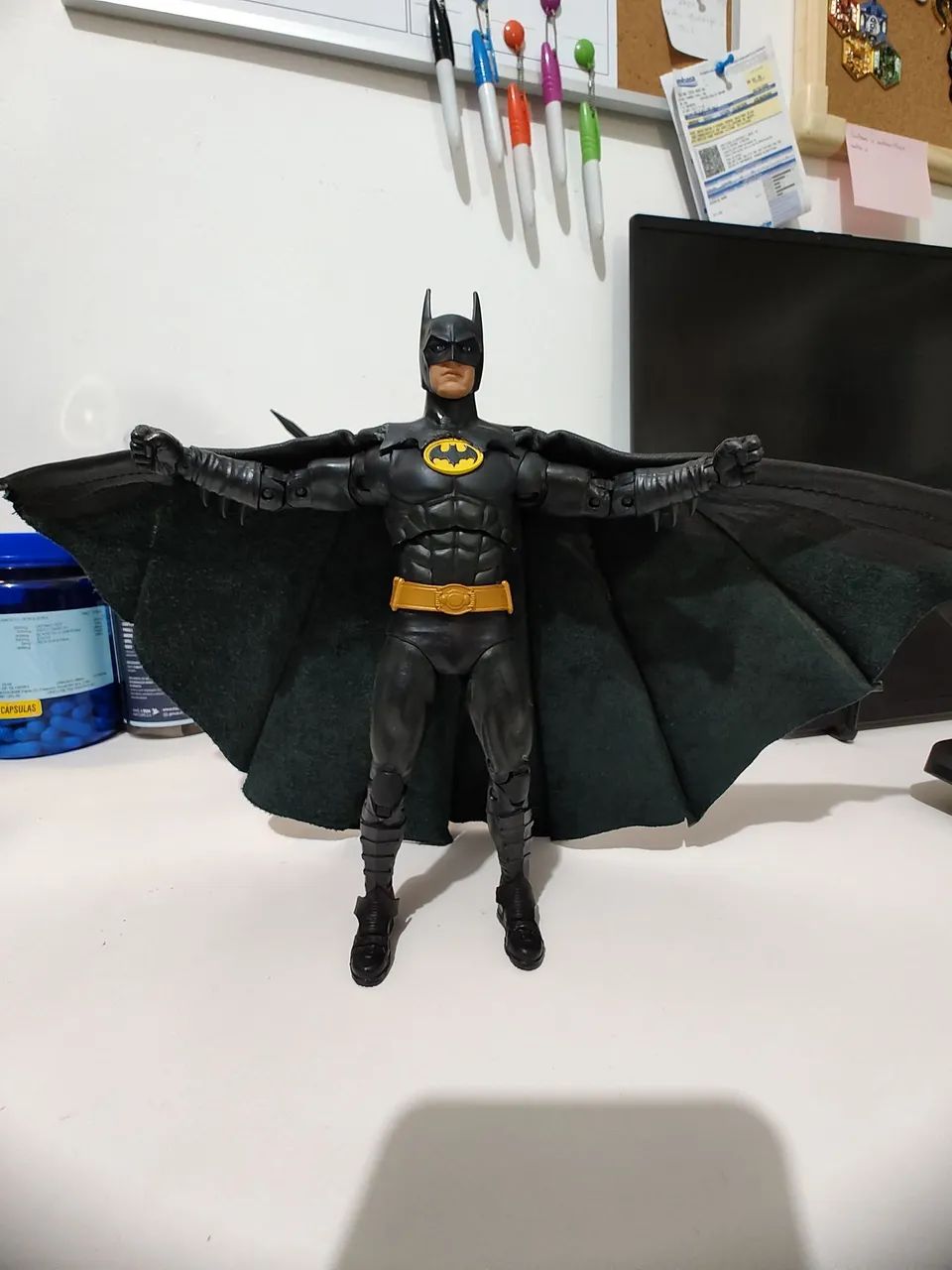 Batman Mcfarlane capa custom couro - Foto 4
