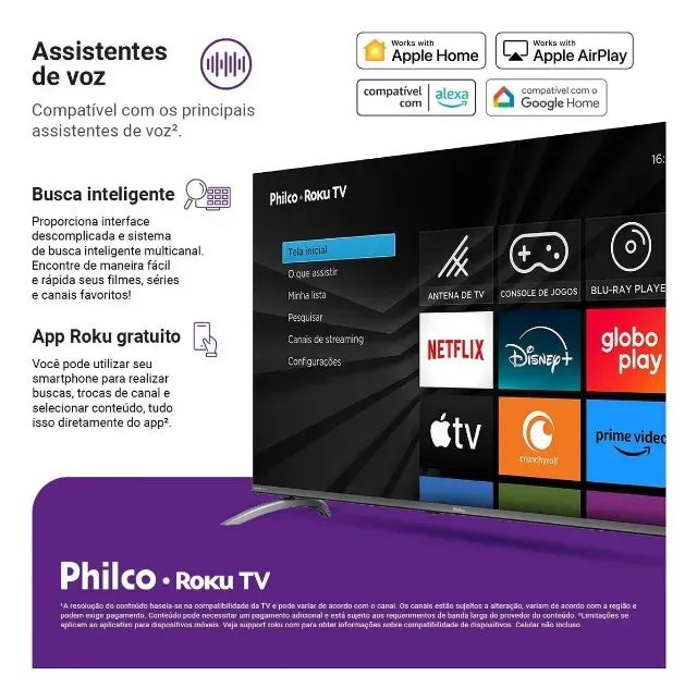 Smart TV Philco 50" Polegadas 4K UHD Roku TV HDR10 Dolby Audio WiFi P50CRB - Foto 2