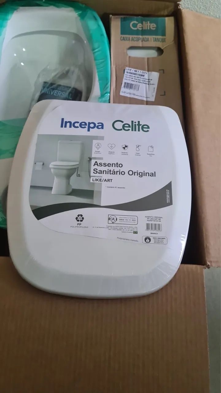 Kit de Bacia com Caixa Acoplada, Assento PP e itens de instalação - Foto 3