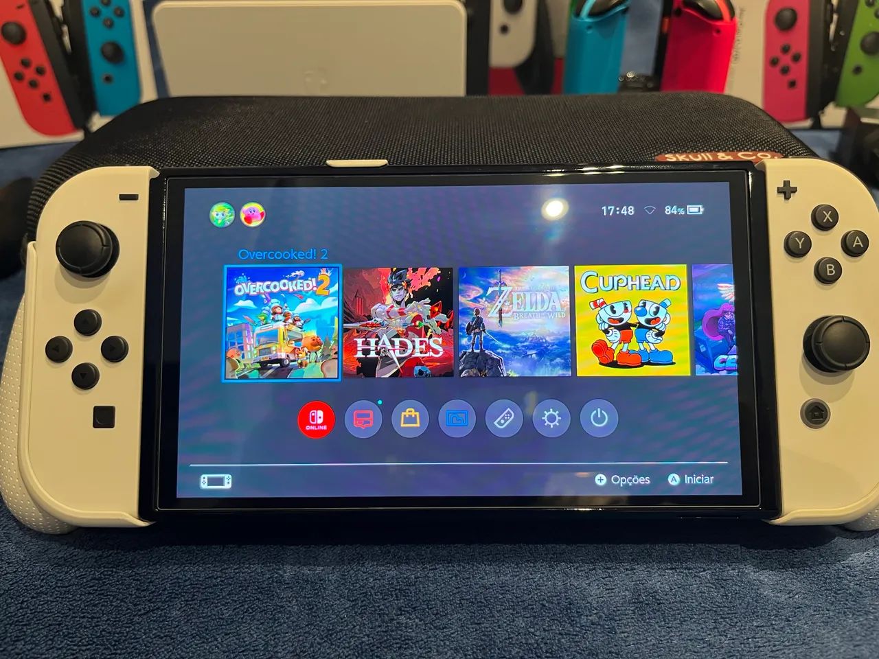 Nintendo Switch 本体17 Nintendo Switch Oled 64gb bem novo - Consoles de Vídeo Game