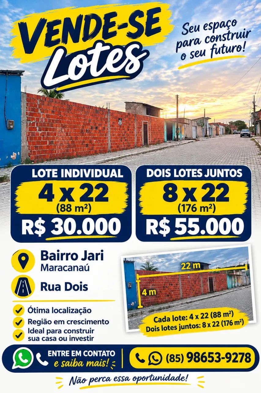 Vendo lote com documentação em Maracanaú 