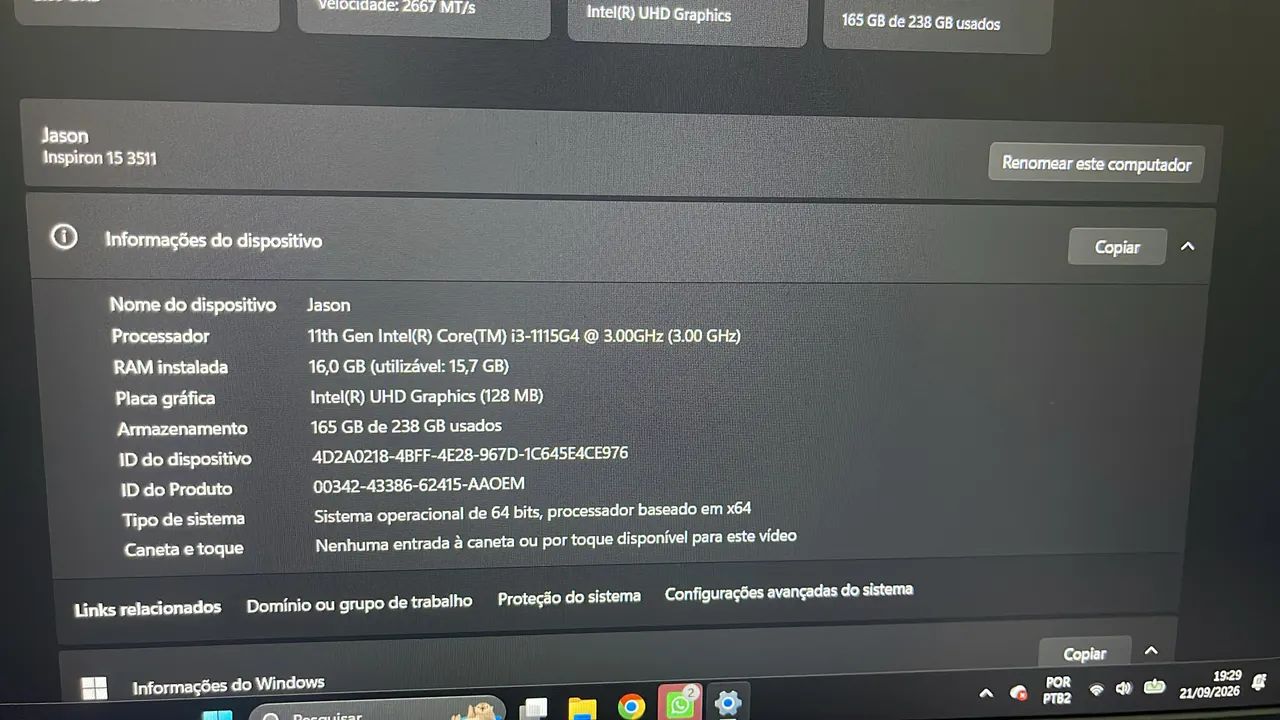 Notebook DELL i3 11 geração  - Foto 5