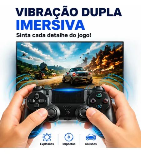 Controle Sem Fio Compatível Com Pc Gamer Ps4 - Foto 3