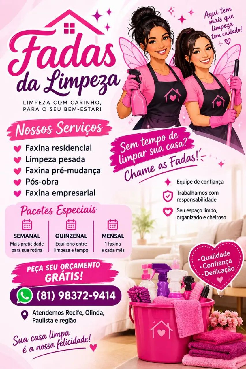 Fazemos sua faxina/ diarista disponível 