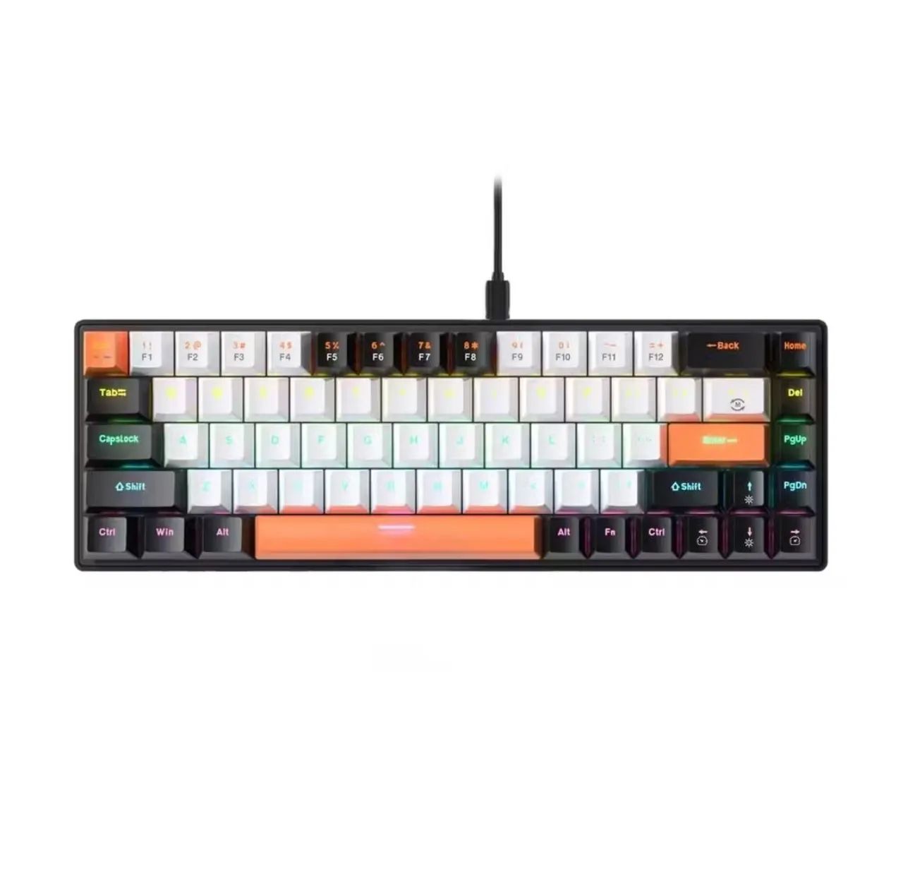 Teclado mecânico retro iluminado da peining
