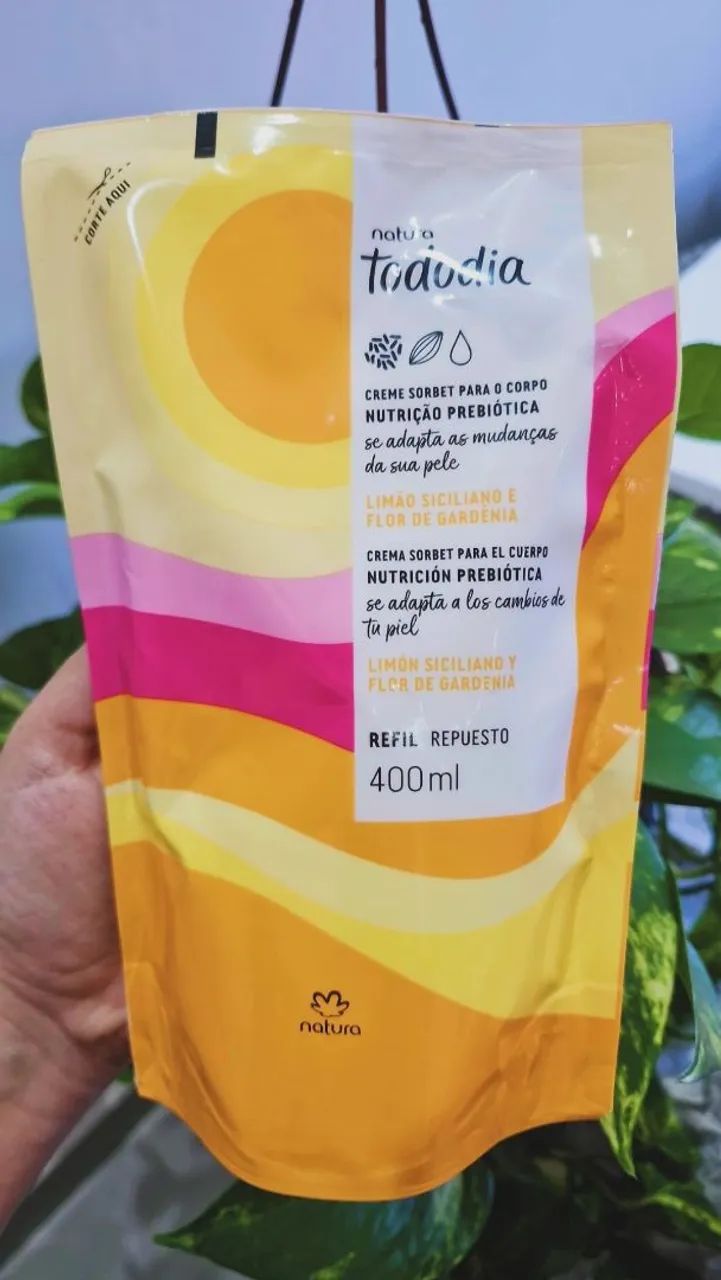 Refil Natura Tododia 400 Ml Limão Siciliano e Flor de Gardênia 