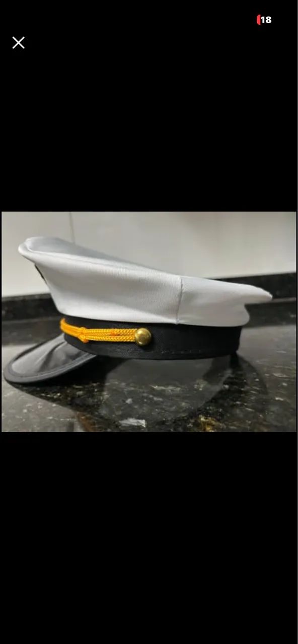 Quepe Capitão da Marinha Adereço para Festas e Eventos 28x25cm - Foto 2