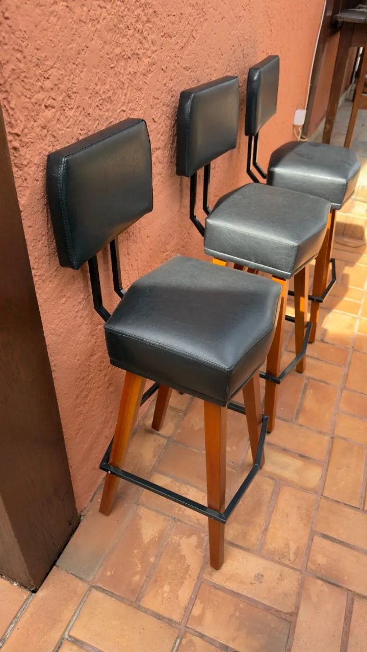 Kit com 3 banquetas altas  - Foto 4