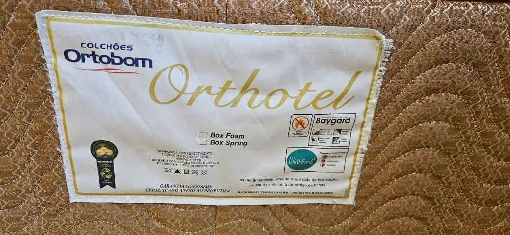 Cama Box Solteiro e Colchão Molas Ortobom Orthotel (SEMINOVO) - Foto 2