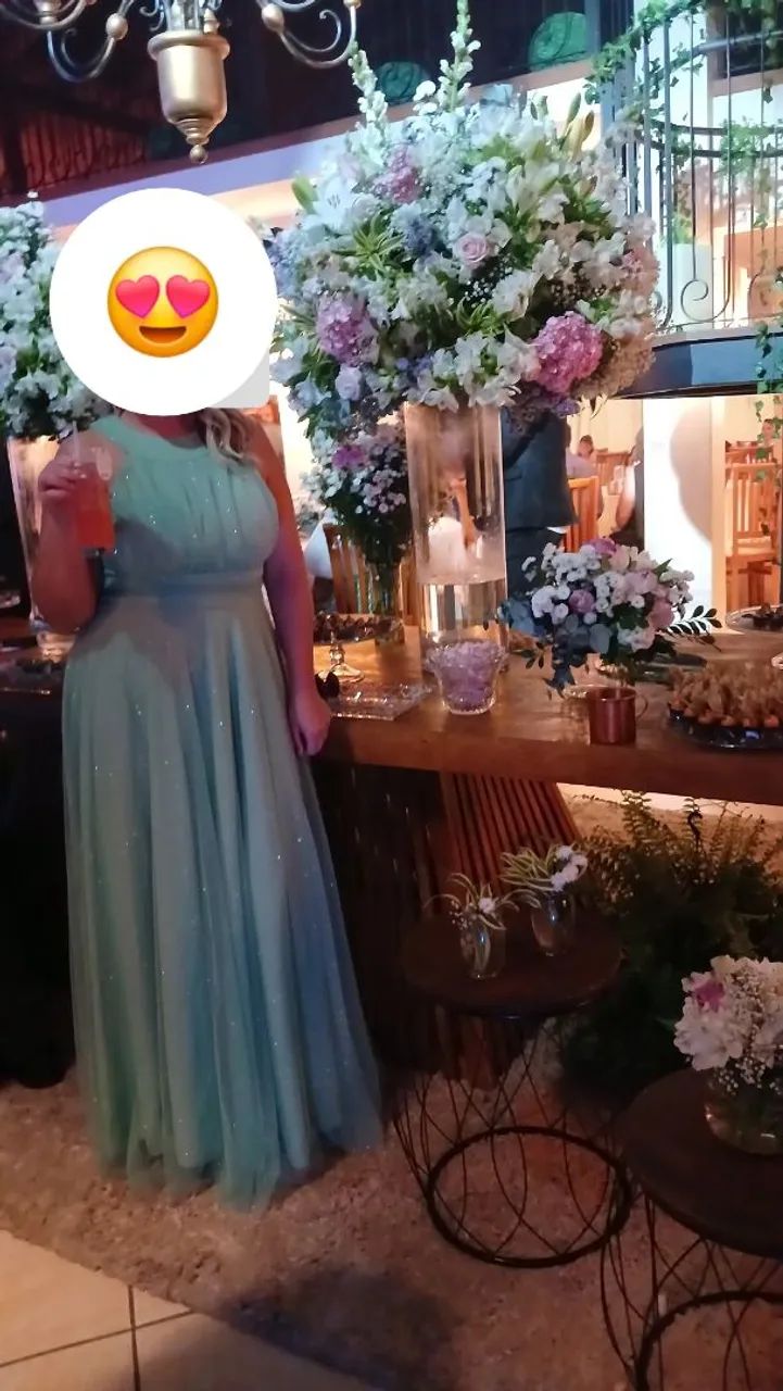 Vestido de festa verde menta - Foto 2