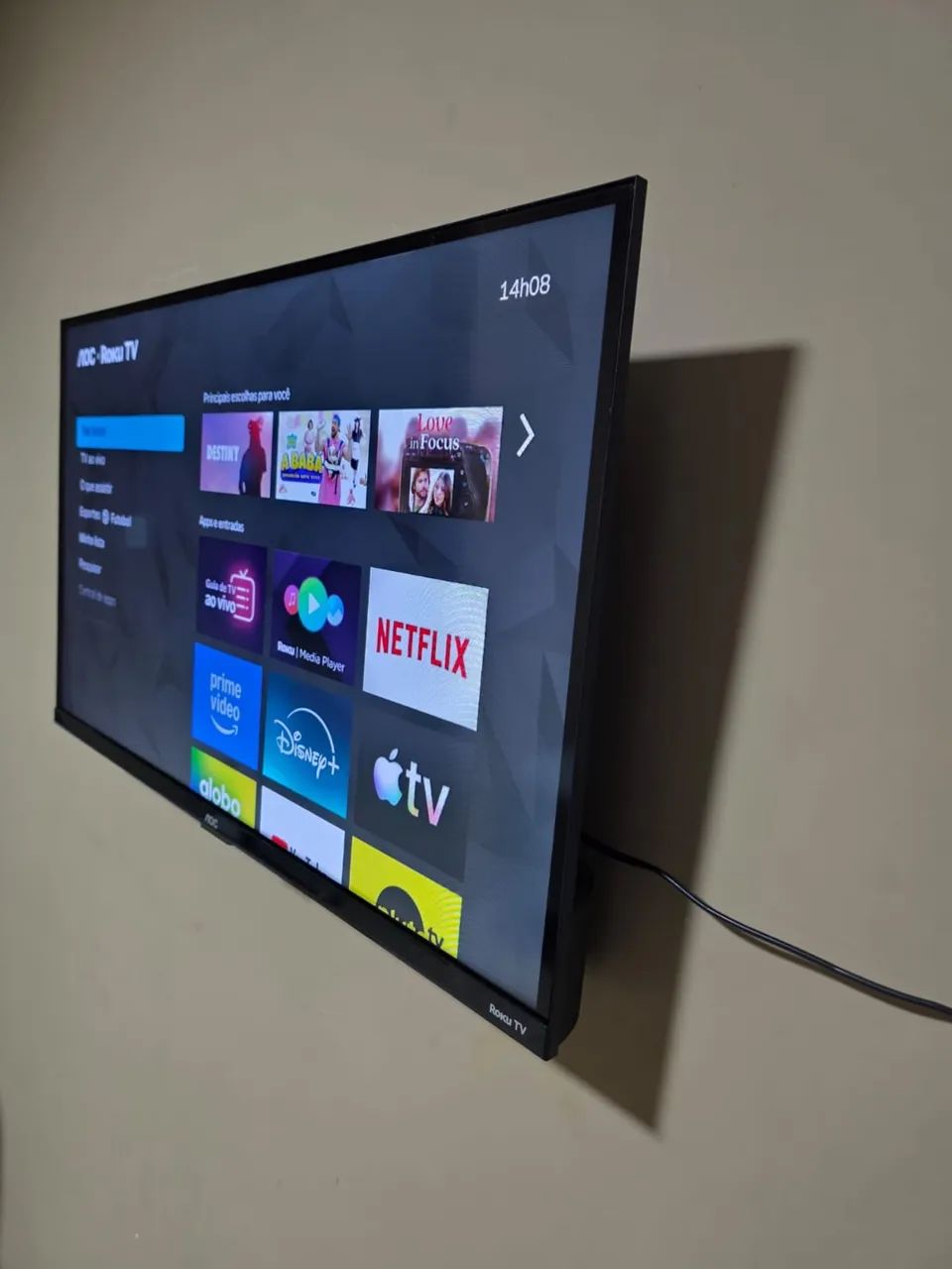 SMART TV AOC LED 32 POLEGADAS EM ESTADO DE NOVO - Foto 2