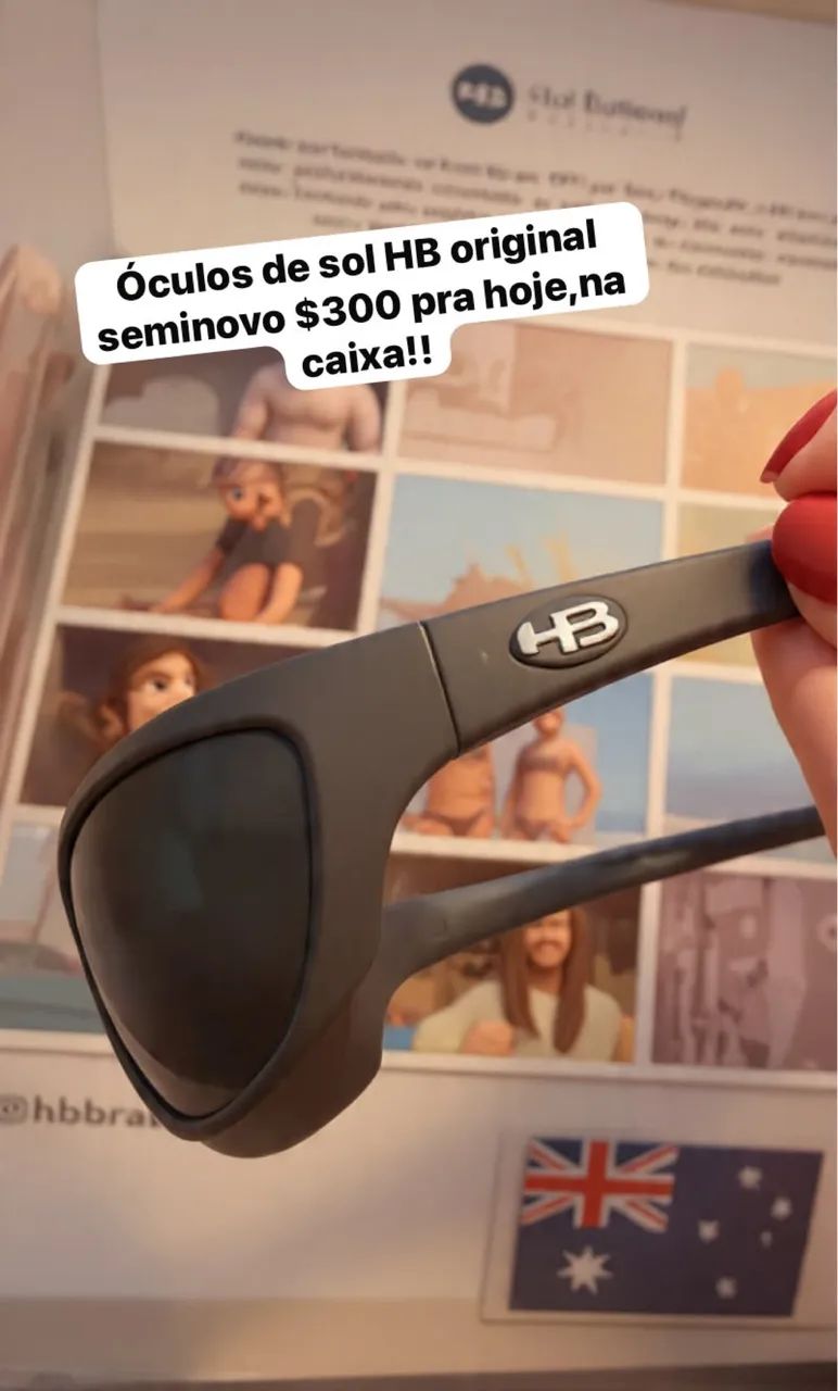 Óculos de sol HB original em estado de novo com caixa e saquinho 