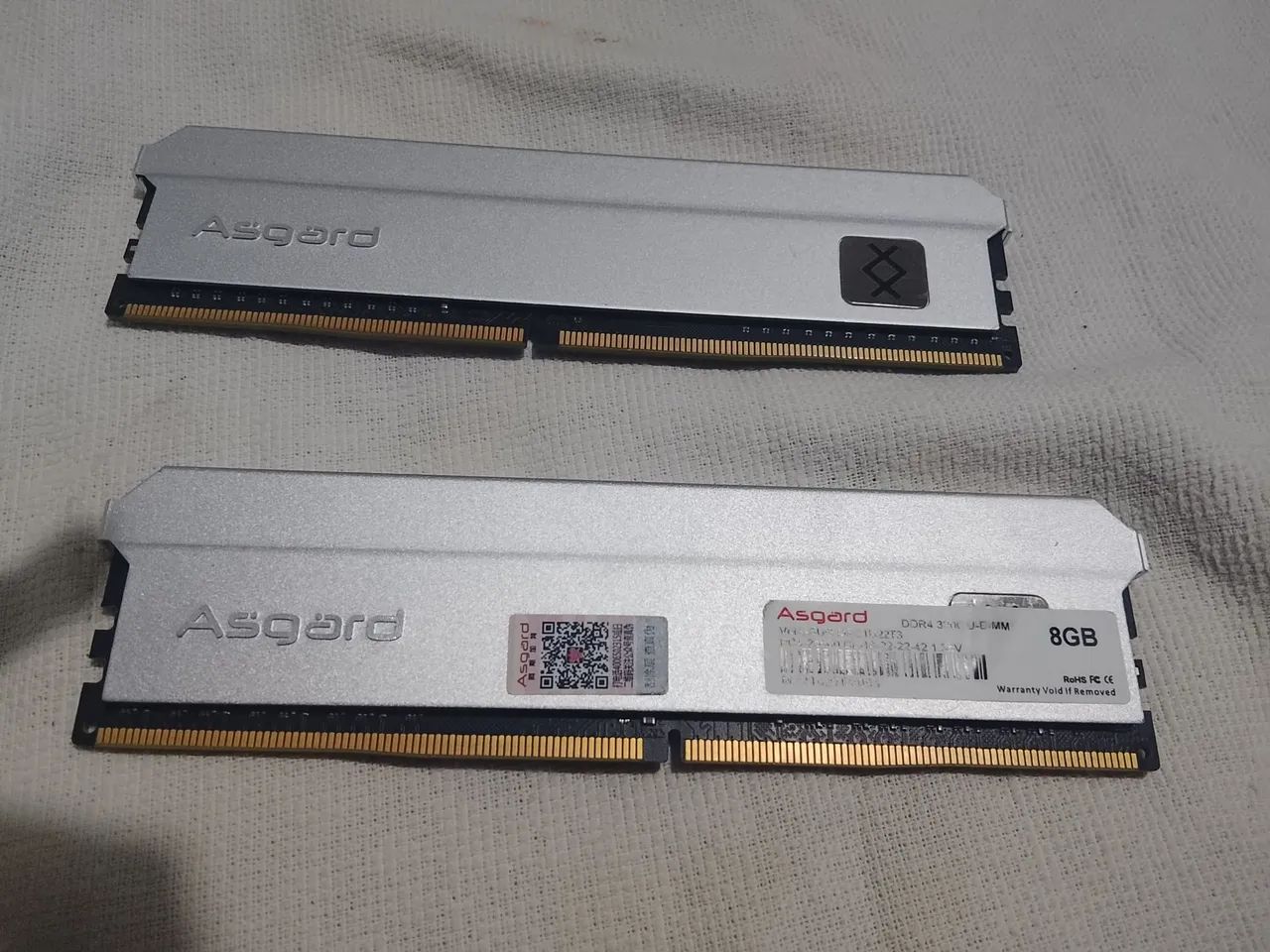 Memória ram asgard dois pente de 8gb