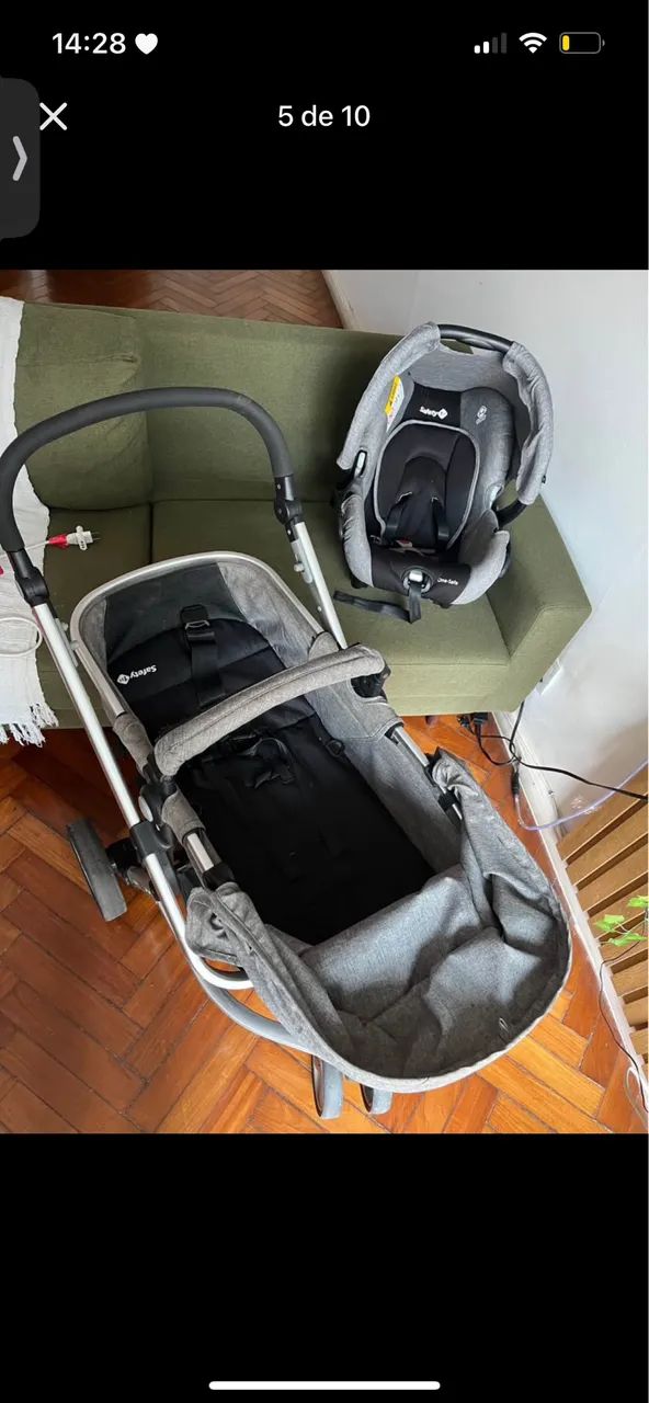 Carrinho 1st com bebê conforto e base  - Foto 3