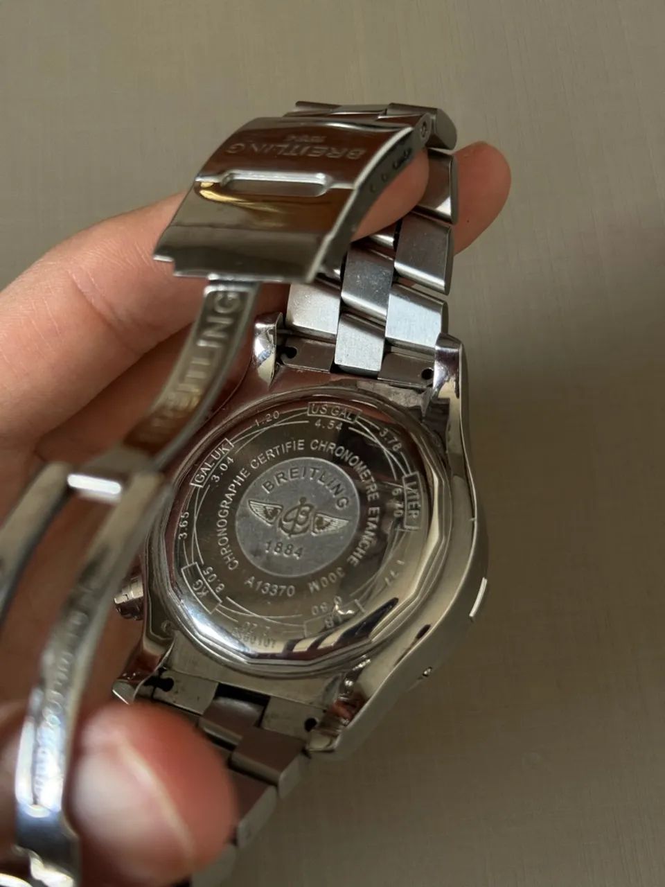 Relógio Breitling Prata com Mostrador Claro e Cronógrafo - Foto 3