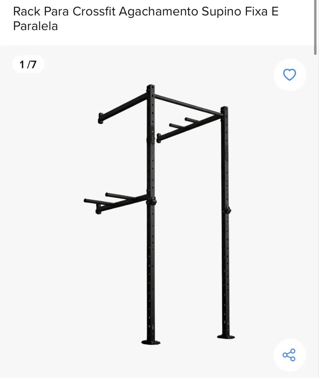 rack g suporte agachamento supino e barra fixa e paralela