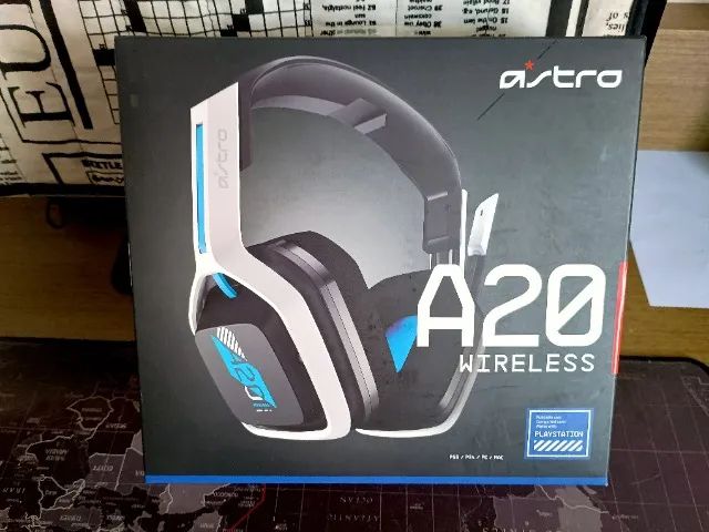Headset Wireless Astro A20 Wireless PC PlayStation PS3 PS4 PS5 Videogame Windows Linux