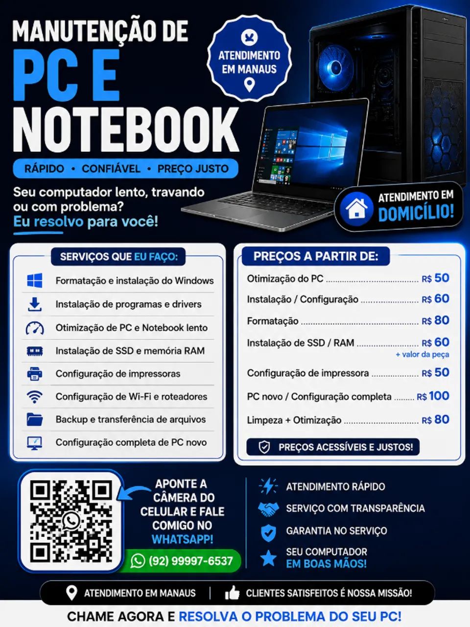 Manutenção de PC e Notebook em Manaus | Formatação | SSD | Windows - Foto 2