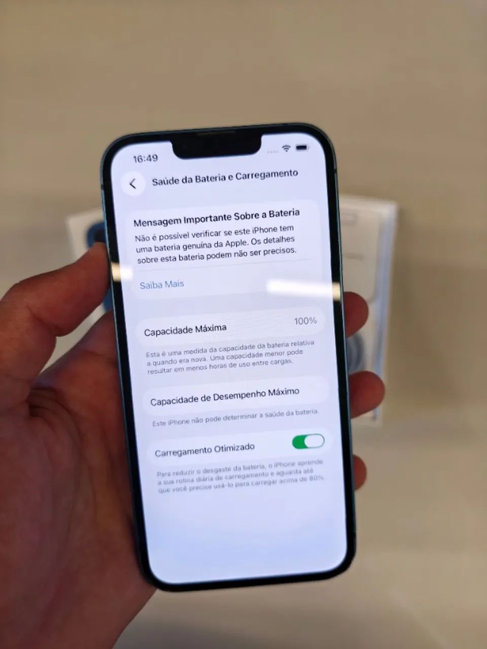 iPhone 13 Azul 128GB Bateria Nova 100% com Caixa e Cabo - Foto 6