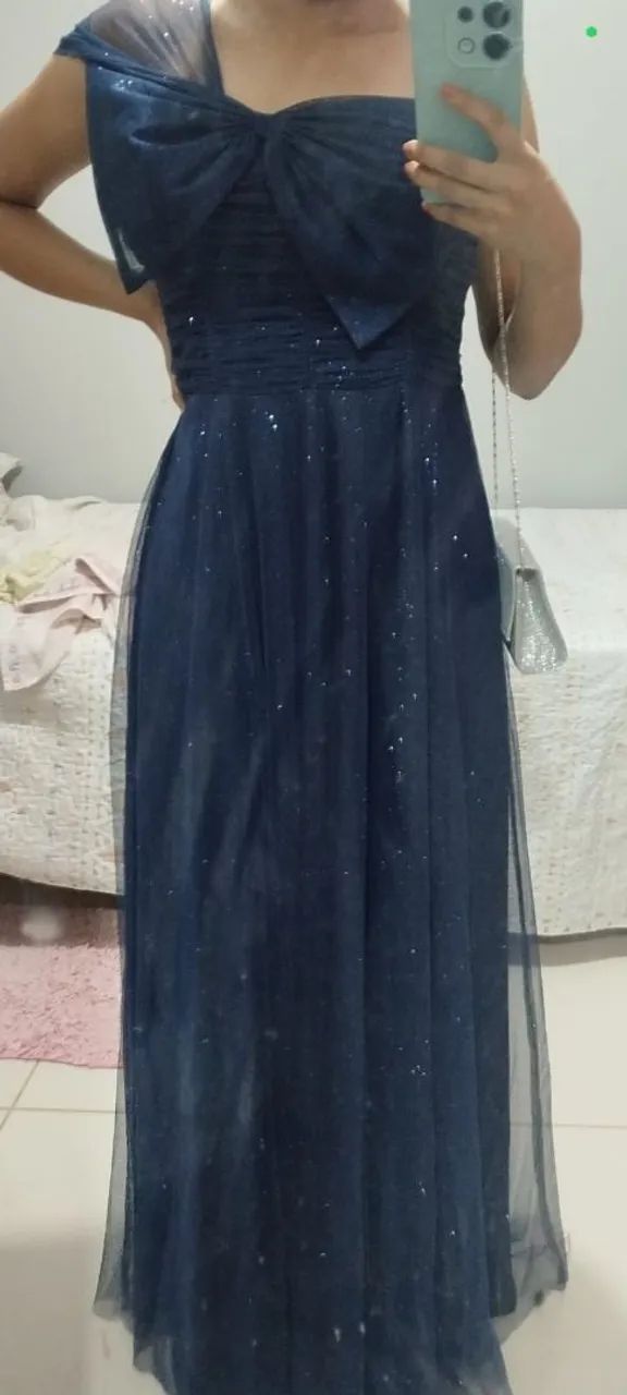 VESTIDO DE FESTA AZUL - Foto 4