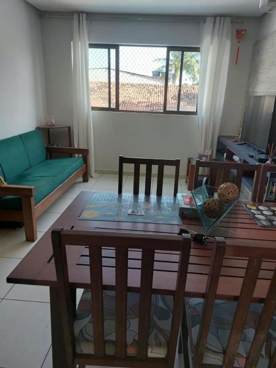 Mesa 6 cadeira de madeira da linear  - Foto 3