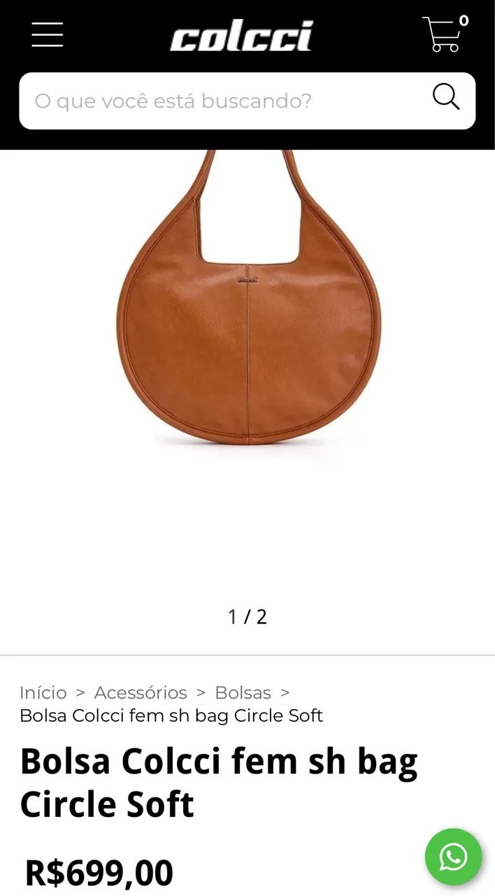Bolsa Colcci marrom circle soft  - Foto 3